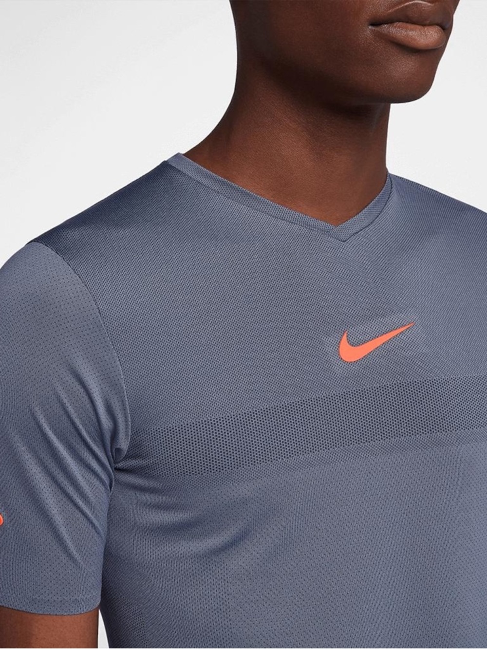NikeCourt AeroReact Rafael Nadal "Rafa" Tennis Top Gunsmoke/Orange - Picture 3 of 12